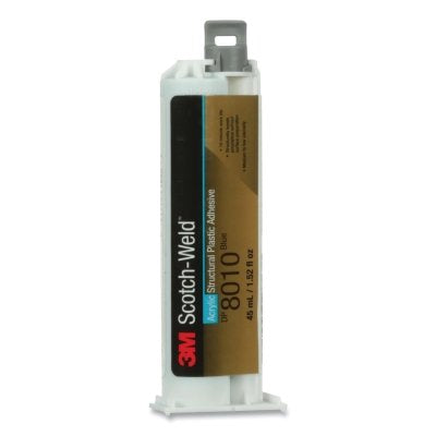 3M 7100036717 Scotch-Weld Structural Plastic Adhesive, DP8010, 1.52 fl oz, Cartridge, Blue