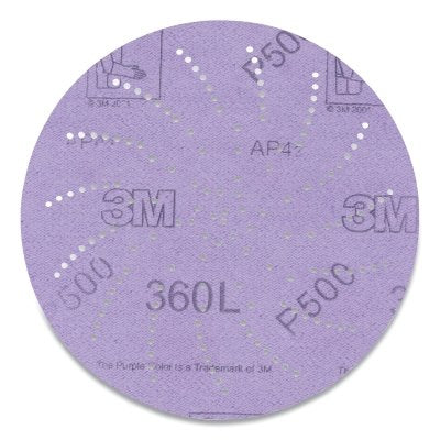 3M 7100028668 Hookit Clean Sanding Disc 360L, Aluminum Oxide, 5 in dia, P280