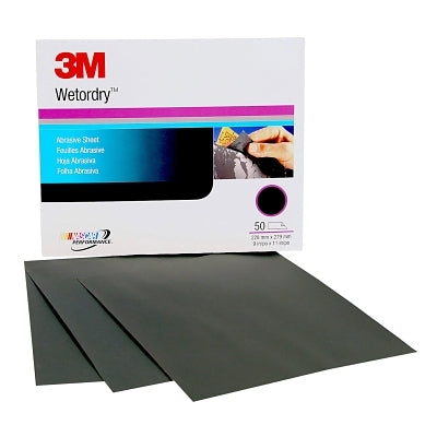 3M 7000028327 Wetordry Paper Sheets, Aluminum Oxide, P320 Grit, 11 in Long