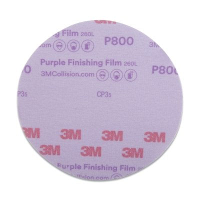 3M 7100122792 260L Hookit Finishing Film Abrasive Disc, 6 in, P800 Grit