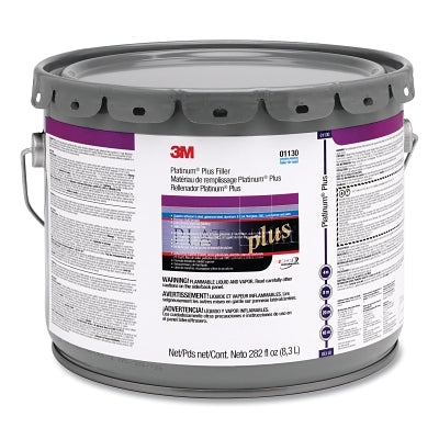 3M 7100142876 Platinum Plus Filler 01130, 3 gal, Pail, Gold