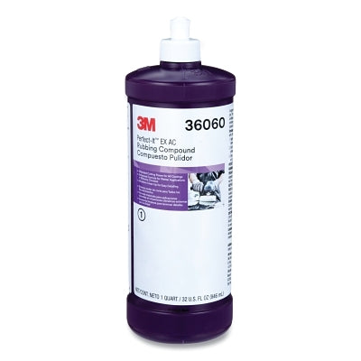 3M 7100210683 Perfect-It EX AC Rubbing Compound, 1 qt Bottle