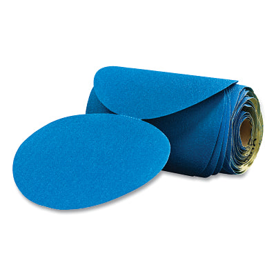 3M 7100098233 Blue Abrasive Disc Rolls 321U, 6 in Dia., 150 Grit, Blue