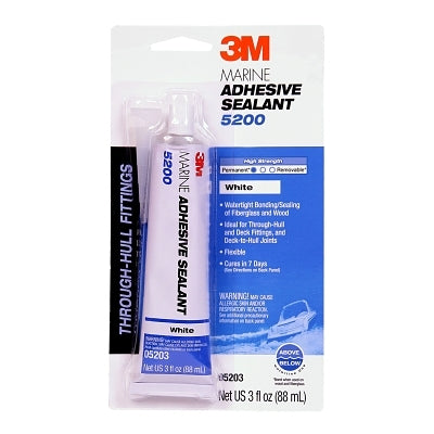 3M 7000118401 Marine Adhesive Sealant, 3 oz, Tube, White