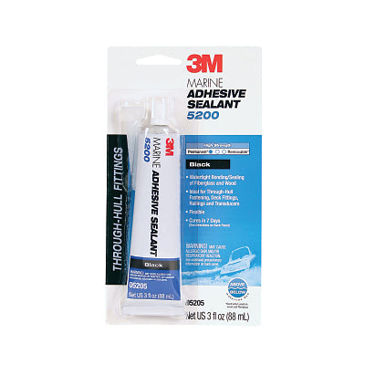 3M 7000118402 Marine Adhesive Sealant 5200, 3 oz Tube, Black