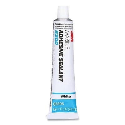 3M 7010325697 Marine Adhesive Sealant, 5200, 1 oz, Tube, White