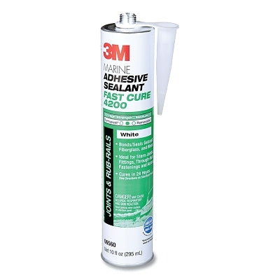 3M 7100006227 Marine Adhesive Sealant, 4200FC, 295 ml, Cartridge, White
