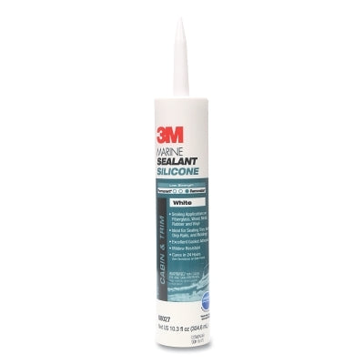 3M 7000120476 Marine Grade Silicone Sealant, 304 ml, Cartridge, White