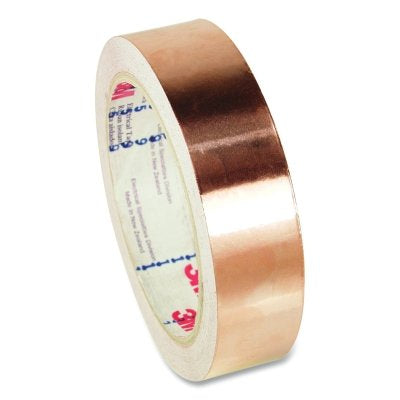 3M 7100081931 EMI Copper Foil Shielding Tapes, 18 yd L, 1/2 in W, Copper
