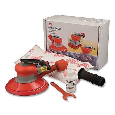 3M 7100138346 Self-Generated Vacuum Random Orbital Sander, 6 in dia, 5/16 in Orbit, 12000 RPM