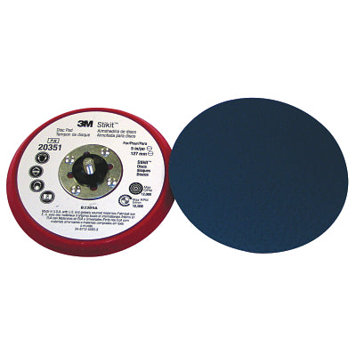 3M 7000118611 Low Profile Backup Disc Pad, 5 in dia, Hard, for Stikit Sanders