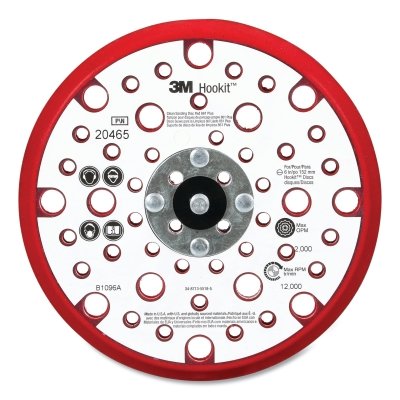 3M 7100022038 Xtract Low Profile Back-up Pad, 6 in dia, Firm