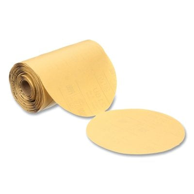 3M 7000119185 Stikit Gold Paper Disc Roll 216U, Aluminum Oxide, 6 in dia x NH, P180 Grit, Die 600Z
