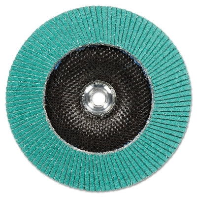 3M 7010363142 Flap Disc 577F, Alumina Zirconia, 4-1/2 in dia, 36 Grit, 13300 rpm
