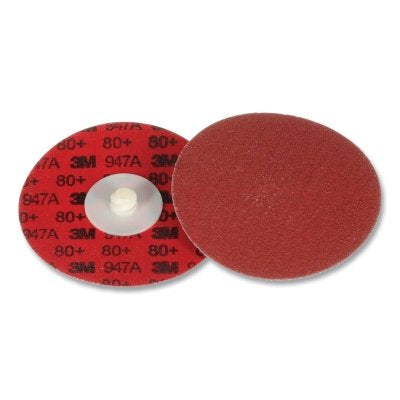 3M 7100076926 Cubitron II Roloc 947A Durable Edge Disc, 3 in dia, 80 Grit, 20000 RPM, Ceramic Aluminum Oxide