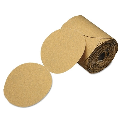 3M 7000028094 Stikit Gold Paper Disc Roll 216U, Aluminum Oxide, 5 in dia x NH, P240 Grit, Die 500X
