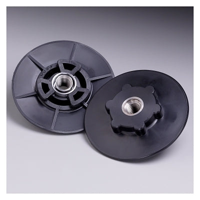 3M 7100080331 Disc Pad Hubs, 4 1/2 in Dia, Hard, Black