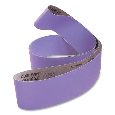 3M 7100302721 Cubitron II 970DZ Cloth Belt, 4 in W x 91 in, 80+, Precision Shaped Ceramic