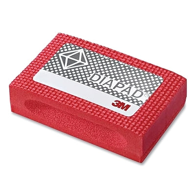3M 7100323058 Flexible Diamond Hand Laps 6200J, 2-1/4 in x 3-3/4 in, M74, Red