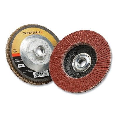 3M 7100104925 Cubitron II 969F Flap Disc, 4.5 in dia, 40+ Grit, 5/8 in-11 arbor, 13300 RPM