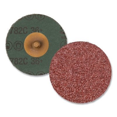 3M 7100100976 Roloc Fibre Disc 782C, Precision Shaped Ceramic, 2 in dia, 36+ Grit, TR, Die R200P