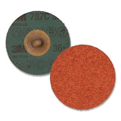 3M 7100100980 Roloc Fibre Disc 787C, Precision Shaped Ceramic, 4 in dia, 36+ Grit, TR, Die R400BB