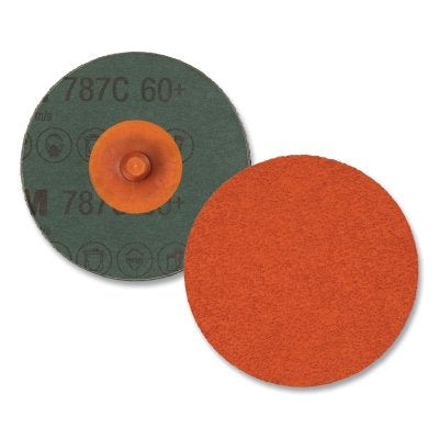 3M 7100100979 Roloc Fibre Disc 787C, Precision Shaped Ceramic, 3 in dia, 60+ Grit, TR, Die R300V