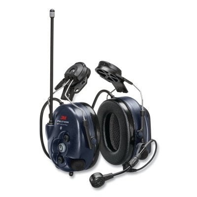 3M 7100204436 PELTOR WS LiteCom Plus Headset, 25dB, Navy Blue, Hard Hat Attached