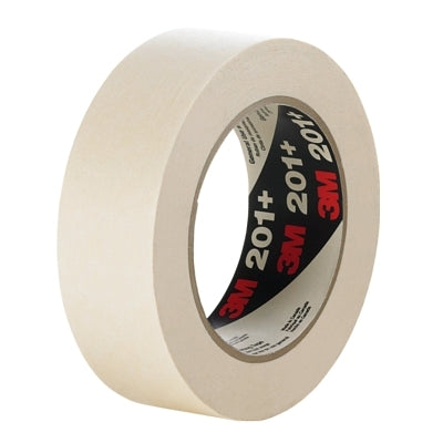 3M 7000124880 General Use Masking Tape 201+, 18 mm x 55 m x 4.4 mil, Tan