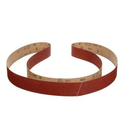 3M 7100141365 Cloth Belt, 384F, XF-Weight, 1/2 in W x 24 in L, 80+ Grit, Aluminum Oxide, Fabri-lok/Full-flex