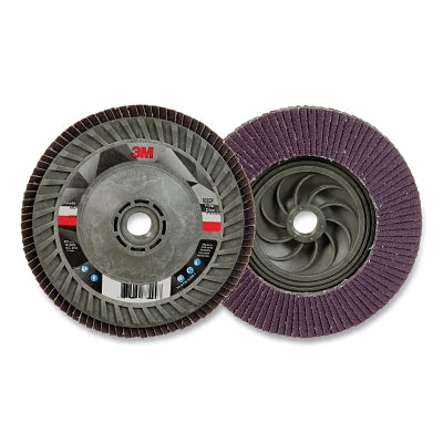 3M 7100242992 Flap Disc 769F, 5 in dia, 80+ Grit, 5/8 in-11 arbor, 12000 RPM