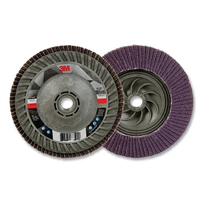 3M 7100242991 Flap Disc 769F, 5 in dia, 60+ Grit, 5/8 in-11 arbor, 12000 RPM