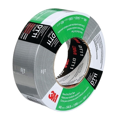 3M 7100158377 DT11 Heavy-Duty Duct Tape, 1.88 in x 60 yd, 8 mil, Black