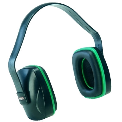MSA 10061273 Economuff Multi-Position Earmuffs 23 dBA/24 dBA Black/Green Under Chin/Behind Head/Over-the-Head