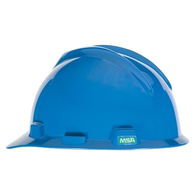 MSA 10034019 V-Gard 500 Protective Caps and Hats 4 Point Fas-Trac Vented Cap Blue