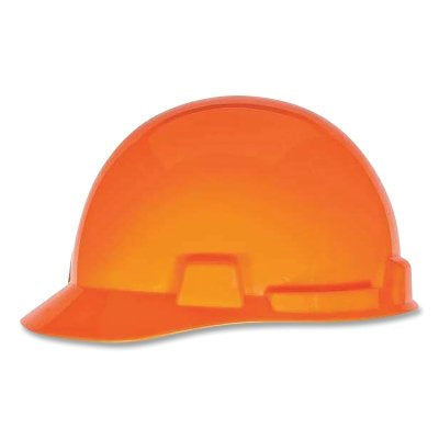 MSA 10074070 SmoothDome Slotted Hard Hat Cap Style 4-Point Fast-Trac III Orange