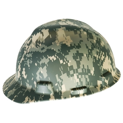 MSA 10103908 Freedom Series V-Gard Helmet, Fas-Trac Ratchet, Cap, Camouflage