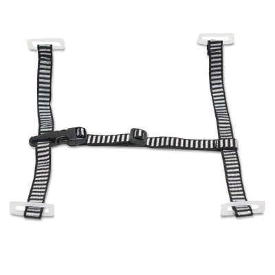 MSA 10124238 4-Point Chinstrap, V-Gard Hardhats, One Size, Black/White