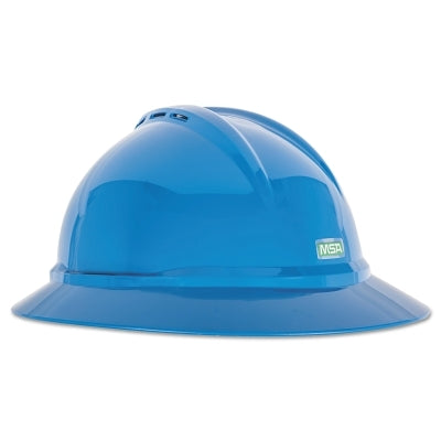 MSA 10167912 V-Gard 500 Vented Protective Hats 4 Point Fas-Trac III Vented Blue