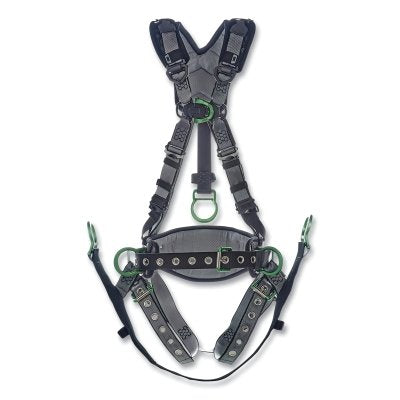 MSA 10195204 V-FIT Derrick Harness, Chest and Hip D Rings, Extra Small, Tongue Buckle Leg Straps