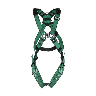 MSA 10197215 V-FORM Full-Body Harness, Back/Hips D-Rings, Standard, RaceFORM Chest/Tongue Leg Buckles