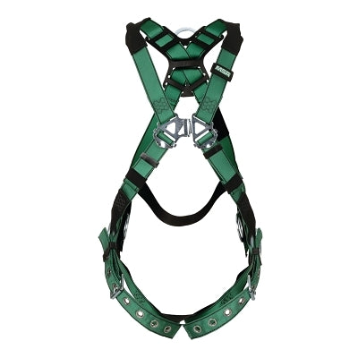 MSA 10197216 V-FORM Full-Body Harness, Back/Hips D-Rings, X-Large, RaceFORM Chest/Tongue Leg Buckles