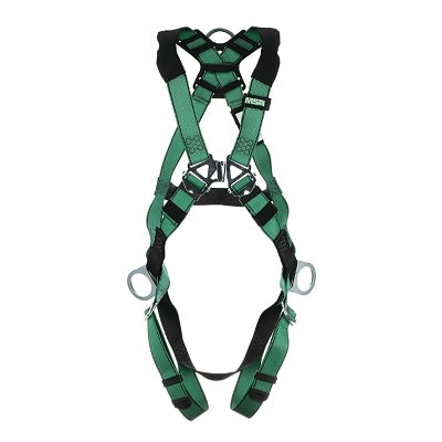 MSA 10197231 V-FORM Full-Body Harness, Back/Hips D-Rings, X-Large, RaceFORM Chest/Qwik-Fit Leg Buckles