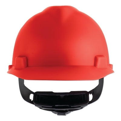 MSA 10203086 V-Gard Cap-Style Hard Hat with Fas-Trac III Suspension Matte Red
