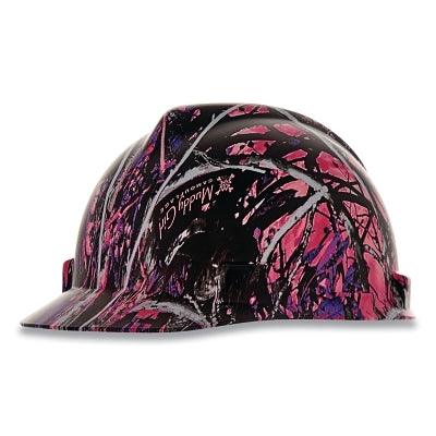MSA 10204770 V-Gard Hydro Dip Finish Slotted Cap/Hat Assembly, Fas-Trac III Suspension, Muddy Girl, for Caps Only