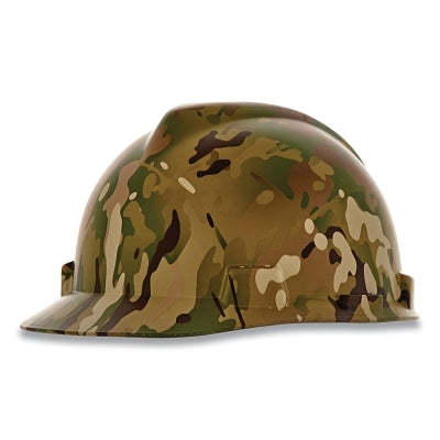 MSA 10204775 V-Gard Hydro Dip Finish Slotted Cap/Hat Assembly, Fas-Trac III Suspension, Multi Camo, for Caps Only