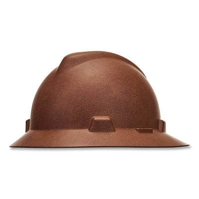 MSA 10204782 V-Gard Hydro Dip Finish Slotted Cap/Hat Assembly, Fas-Trac III Suspension, Italian Leather, for Hats Only