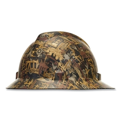 MSA 10204783 V-Gard Hydro Dip Finish Slotted Cap/Hat Assembly, Fas-Trac III Suspension, Oilfield Camo, for Hats Only