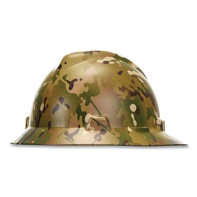 MSA 10204784 V-Gard Hydro Dip Finish Slotted Cap/Hat Assembly, Fas-Trac III Suspension, Multi Camo, for Hats Only