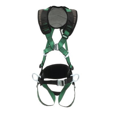 MSA 10206162 V-FORM+ Full-Body Contruction Harness, Back and Hip D-Ring, Quick Connect Leg Straps, X-Large